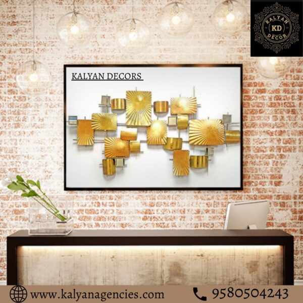 Golden Patches Extra Large Metal Wall Art Sculpture Home Decor Wal Hanging